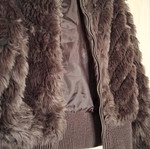 Fur jacket medium warm like new brown No.Small