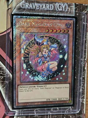 Dark Magician Girl card like new with Ultra Pro sleeve and Top Loader