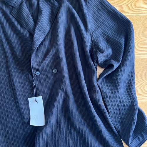 Zara black striped men's shirt jacket XL