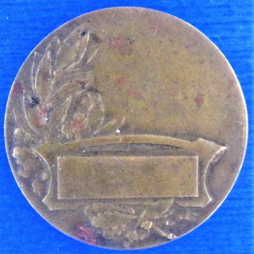 France medal used, tennis award service 40mm bronze