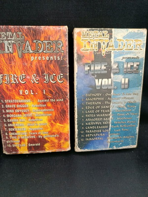 VHS Metal Invader Fire and Ice vol. 1 και vol. 2 μεταχειρισμένα, σετ 2 τεμαχίων