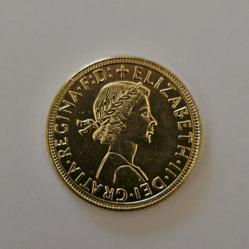 Gold-plated England Elizabeth Coin 1957-1959 new