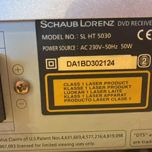 Schaub Lorenz SL HT 5030 DVD receiver used, may need repair