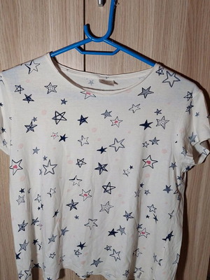 Zara short-sleeve t-shirt with stars like new for girl 13-14 years old
