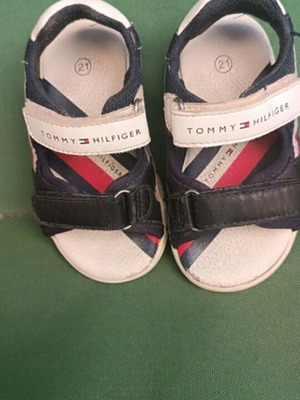 Tommy Hilfiger children's sandals size 21 used, navy blue with brand details