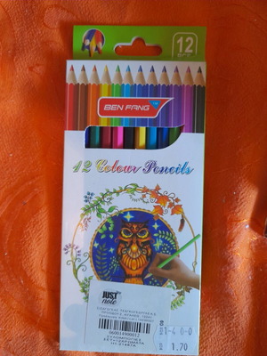 Colour pencils new, set of 12 pieces
