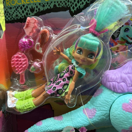 Cave Club Rockelle and Tyrasaurus doll set new, 25 cm