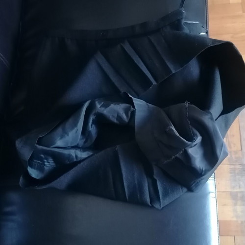 Vintage wool black midi skirt used, size M
