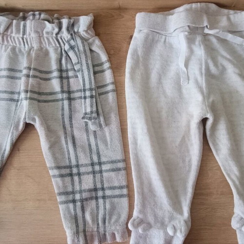 Baby pants for girls 6-9 months like new, pack of 4