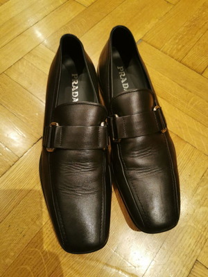 Prada men's shoes like new, size 44.5, black loafers