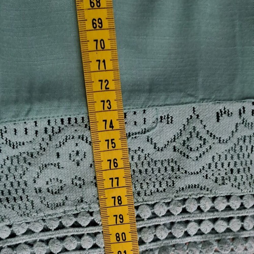 Accessorize teal green lace insert smocked tunic mini dress, size S
