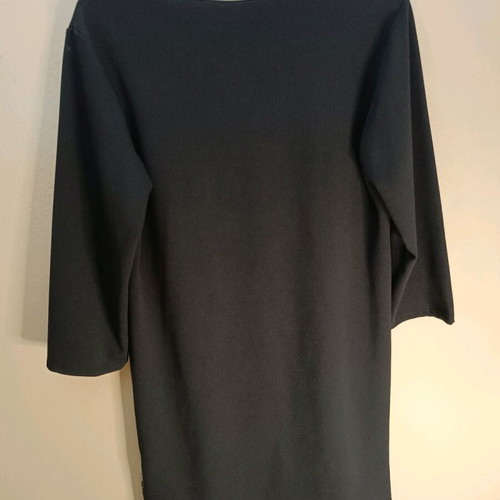 Black boho dress with embroidered hem, size S/M, like new
