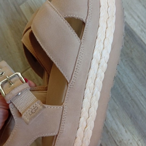 Ugg platform sandals, beige, size 38