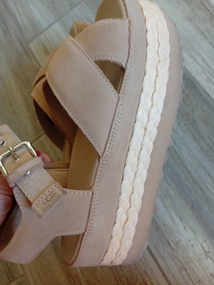 Ugg platform sandals, beige, size 38