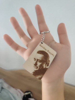 Wooden Vasilis Karras Keychain new, handmade