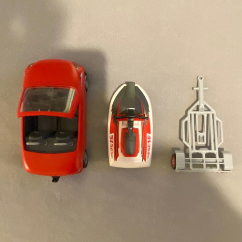 Playmobil Cabrio and Trailer with Jet-ski used
