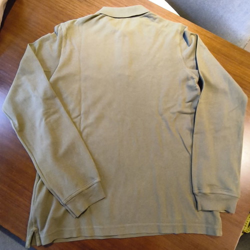 United Colors of Benetton long-sleeve polo shirt 170cm like new, olive green