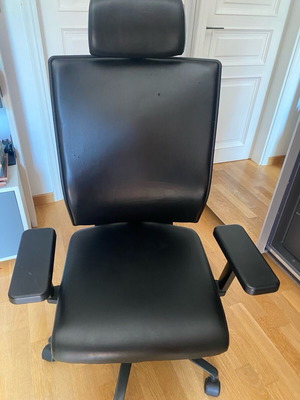 Καρέκλα γραφείου Dromeas σαν καινούργιο, μαύρη με ρυθμιζόμενο ύψος και πλάτη