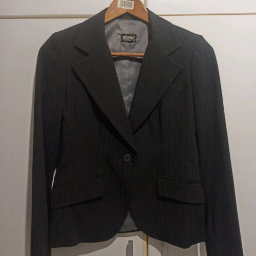 Ysatis black striped suit S like new, jacket and trousers