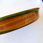 Clay platter with painted border like new