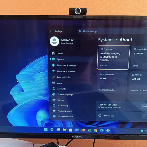 HP Compaq 6200 Pro SFF επιτραπέζιος υπολογιστής σαν καινούργιος, 256GB SSD, 8GB RAM, Win 11, MS Office 2019 GR