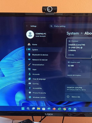 HP Compaq 6200 Pro SFF επιτραπέζιος υπολογιστής σαν καινούργιος, 256GB SSD, 8GB RAM, Win 11, MS Office 2019 GR