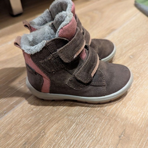 Superfit leather winter boots No 24 like new, brown and pink