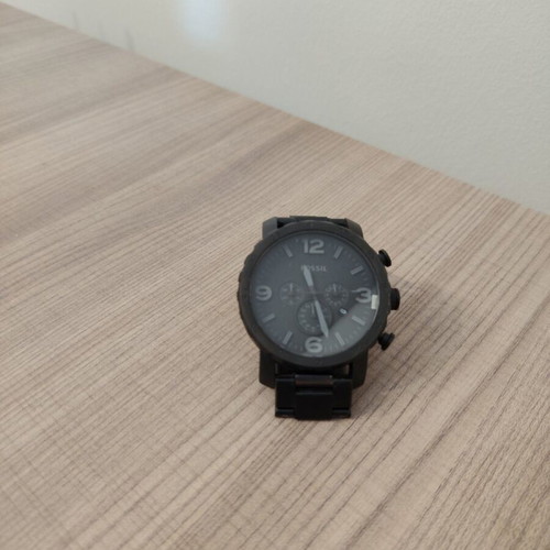 Fossil Nate JR1401 chronograph watch used, 50mm, all black