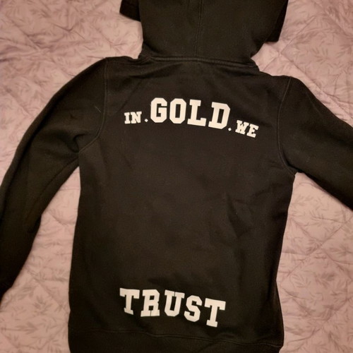 Hoodie kids new In Gold We Trust black for 10-12 years