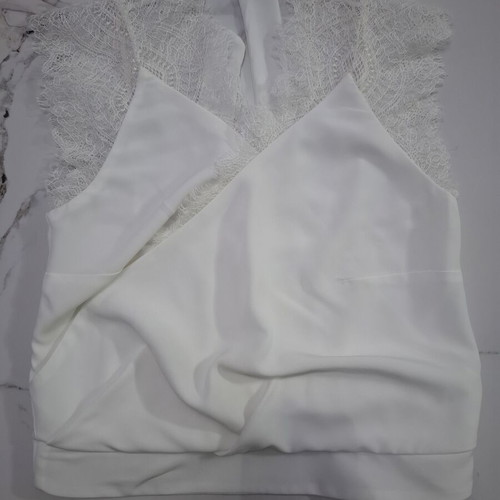 BSB White Top with Lace and Buttons Size 38 like new
