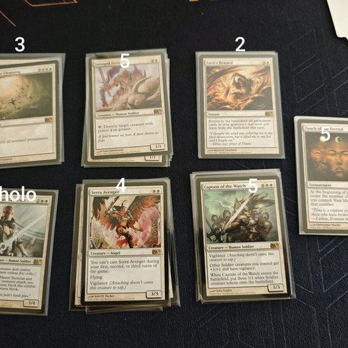 Magic the Gathering M13 White Card Collection like new with sleeves