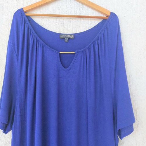Ulla Popken Plus Size Blue Tunic Dress 3XL