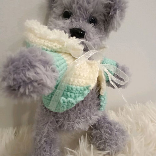 Handmade puppy new with movable head and legs