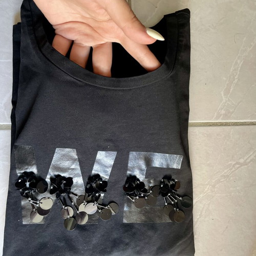 Black short-sleeve t-shirt A-Style like new, size S/M