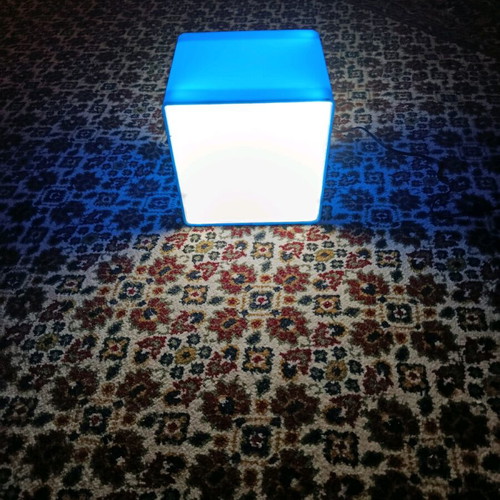 Handmade table lamp cube made to order