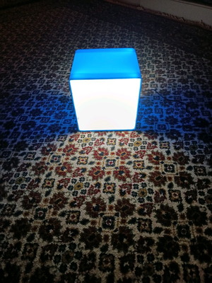 Handmade table lamp cube made to order