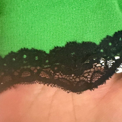 Y2K Bugs Bunny top with velvet and lace, Baby Vibes like new, green
