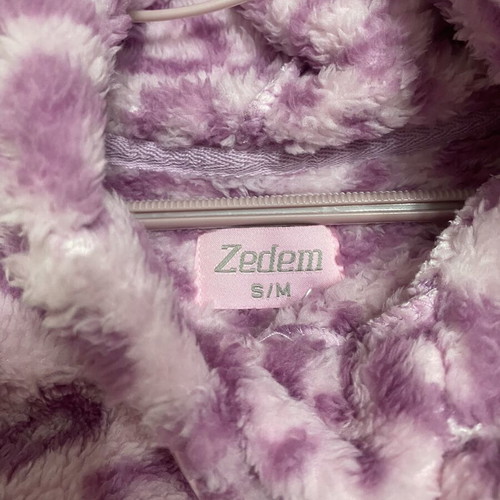 Women's winter robe with gift slippers, new, pink animal print