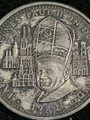 In memoriam Papst Johannes Paul II silver coin used proof 20g