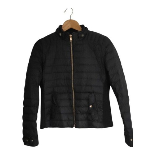 Zara puffy quilted jacket with down used, size L, dark blue