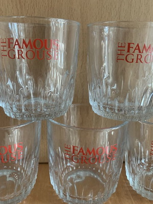 The Famous Grouse whiskey glasses set of 5 like new