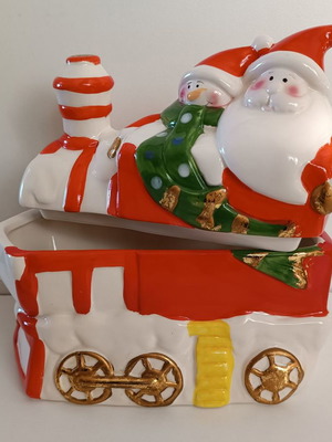 Christmas decorative train with container new
