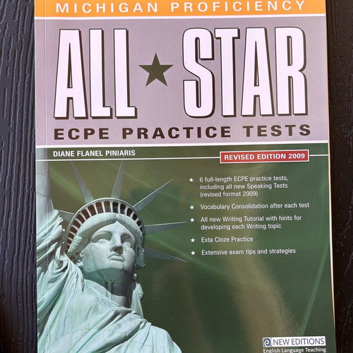 ECPE Practice Tests Book like new for Michigan Proficiency