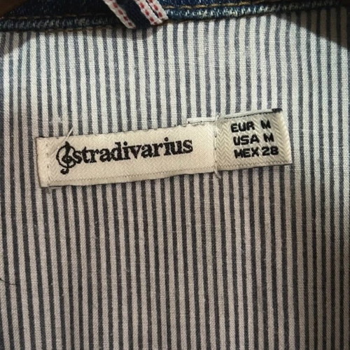 Stradivarius women's denim jacket used, size M, blue