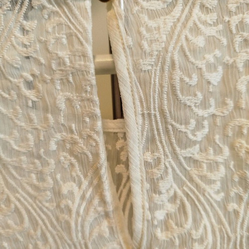 Zara blouse large transparent ecru like new with long sleeves