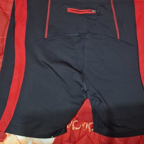 Odlo sports shorts like new, size XL, narrow fit, black and red