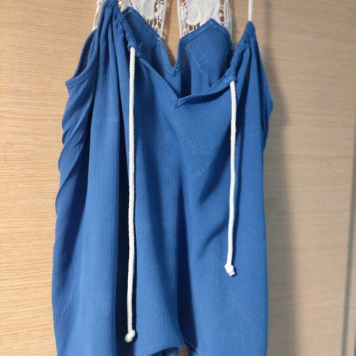 Blue Roua top Paranoia like new with back design