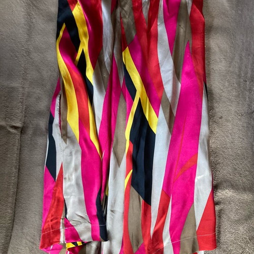 Iso midi silk skirt multicolor like new, S/M
