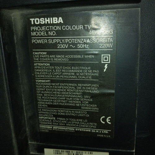 Toshiba 46WH06G 46-inch rear projection TV
