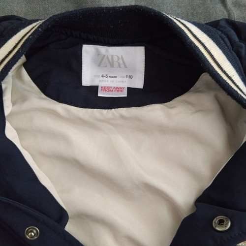 Zara thin jacket for boys 4-5 years old, blue and white